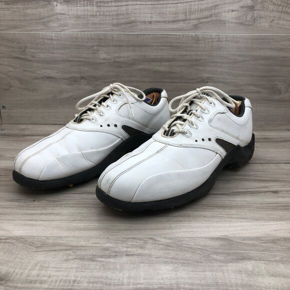 Footjoy Golf Shoes Mens 10M Superlites White Lace Up Soft Spike Cleats main image 11